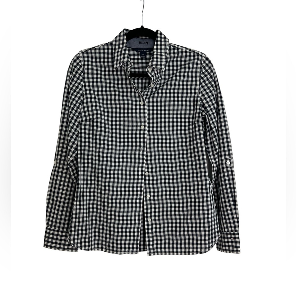 Tommy Hilfiger Black and White Button Down Shirt